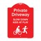 Signmission Private Driveway Slow Down Kids Play Heavy-Gauge Aluminum Sign, 24" x 18", RW-1824-9926 A-DES-RW-1824-9926 - alternate 1